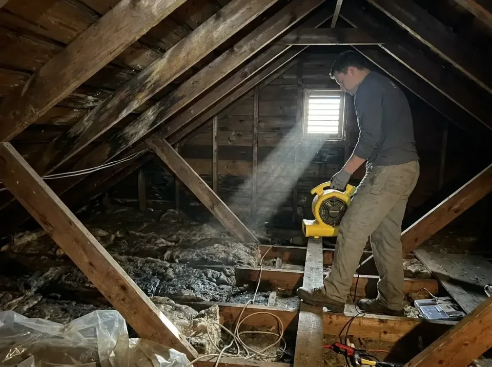 attic-water-damage-drying-proc-007 — frequently asked questions, Emergency Water Extraction & 24/7 Flood Response in Narbert…